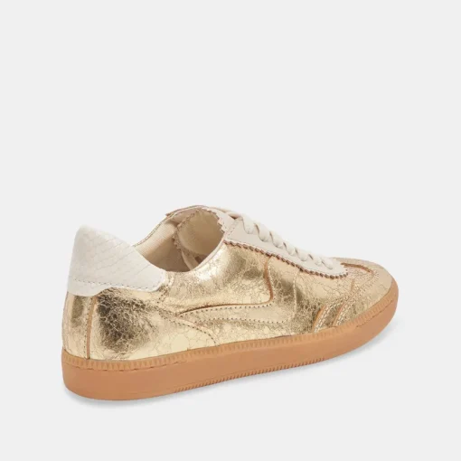 NOTICE WIDE SNEAKERS GOLD DISTRESSED LEATHER