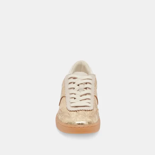 NOTICE WIDE SNEAKERS GOLD DISTRESSED LEATHER