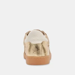 NOTICE WIDE SNEAKERS GOLD DISTRESSED LEATHER