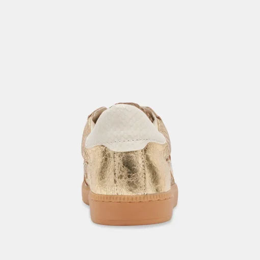 NOTICE WIDE SNEAKERS GOLD DISTRESSED LEATHER