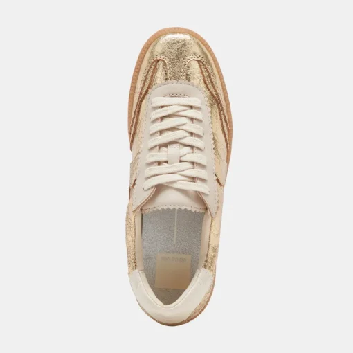 NOTICE WIDE SNEAKERS GOLD DISTRESSED LEATHER