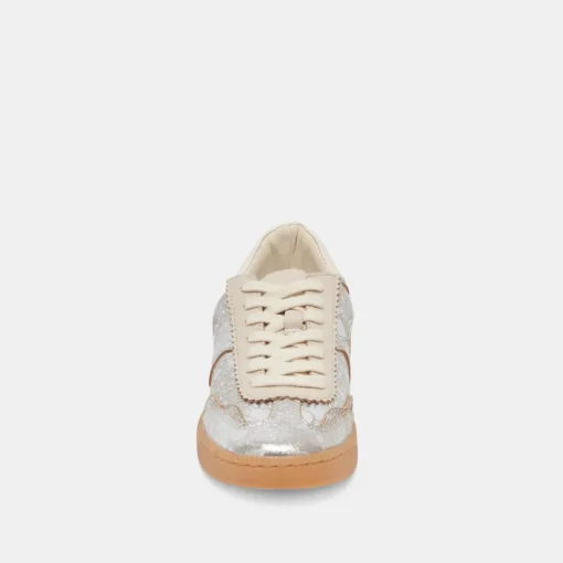NOTICE WIDE SNEAKERS SILVER DISTRESSED LEATHER