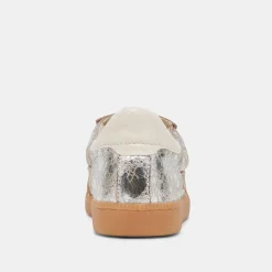 NOTICE WIDE SNEAKERS SILVER DISTRESSED LEATHER