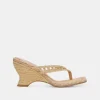NULLAH WEDGES LT NATURAL RAFFIA