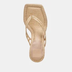 NULLAH WEDGES LT NATURAL RAFFIA