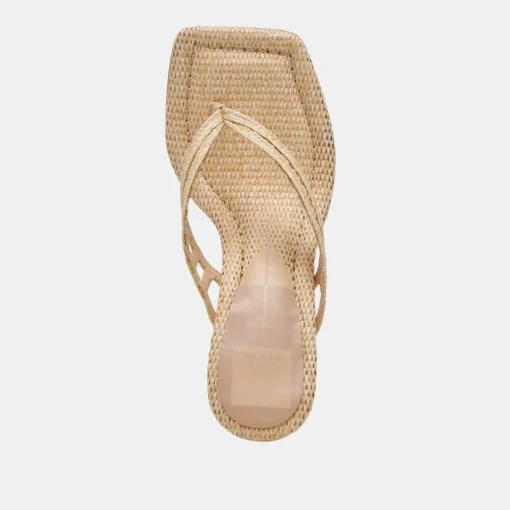 NULLAH WEDGES LT NATURAL RAFFIA