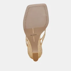 NULLAH WEDGES LT NATURAL RAFFIA