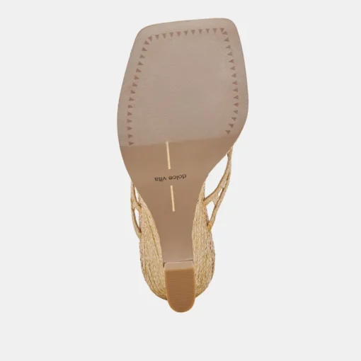 NULLAH WEDGES LT NATURAL RAFFIA