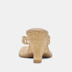 NULLAH WEDGES LT NATURAL RAFFIA