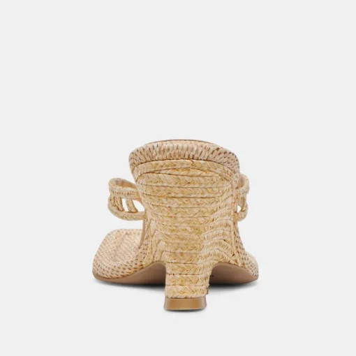 NULLAH WEDGES LT NATURAL RAFFIA