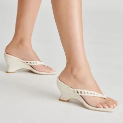NULLAH WEDGES OATMEAL RAFFIA