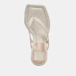 NULLAH WEDGES OATMEAL RAFFIA