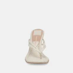 NULLAH WEDGES OATMEAL RAFFIA