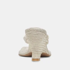 NULLAH WEDGES OATMEAL RAFFIA