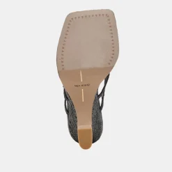 NULLAH WEDGES ONYX RAFFIA
