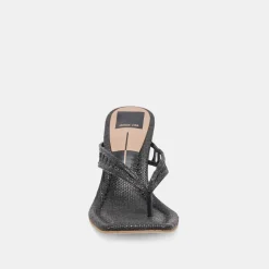 NULLAH WEDGES ONYX RAFFIA