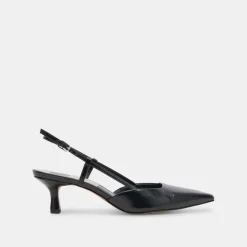ODELA WIDE HEELS MIDNIGHT CRINKLE PATENT