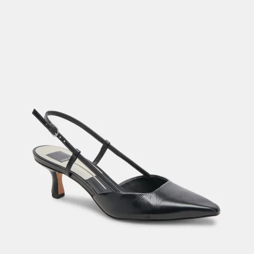 ODELA WIDE HEELS MIDNIGHT CRINKLE PATENT