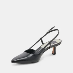 ODELA WIDE HEELS MIDNIGHT CRINKLE PATENT