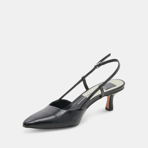 ODELA WIDE HEELS MIDNIGHT CRINKLE PATENT