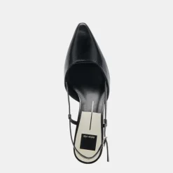 ODELA WIDE HEELS MIDNIGHT CRINKLE PATENT