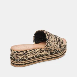 PAZLI SANDALS BLACK MULTI WOVEN