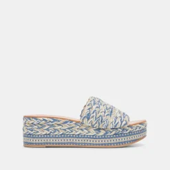 PAZLI SANDALS BLUE MULTI WOVEN