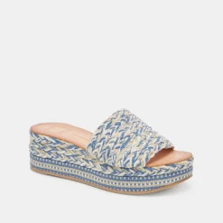 PAZLI SANDALS BLUE MULTI WOVEN