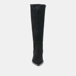 RAJ EXTRA WIDE CALF BOOTS ONYX SUEDE