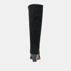 RAJ EXTRA WIDE CALF BOOTS ONYX SUEDE