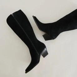 RAJ EXTRA WIDE CALF BOOTS ONYX SUEDE