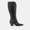 RAJ WIDE CALF BOOTS BLACK LEATHER