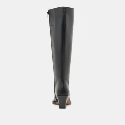RAJ WIDE CALF BOOTS BLACK LEATHER
