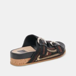 RALLI SANDALS BLACK MULTI KNIT
