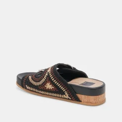 RALLI SANDALS BLACK MULTI KNIT