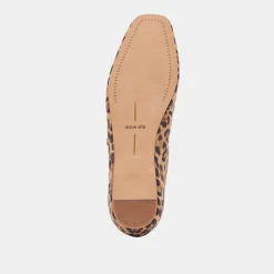 REYES BALLET FLATS DK LEOPARD SUEDE