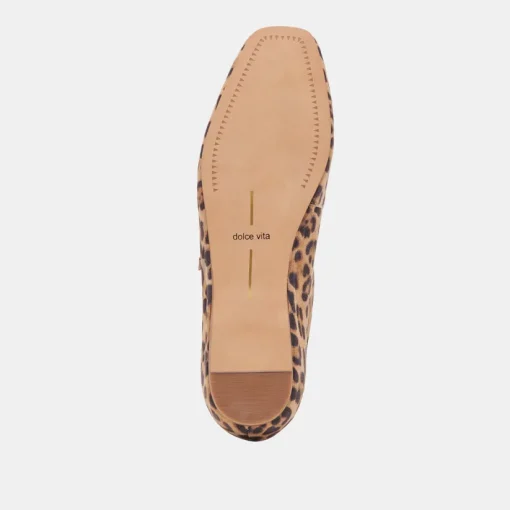 REYES BALLET FLATS DK LEOPARD SUEDE