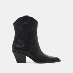 RIMONA WIDE CALF BOOTIES BLACK LEATHER