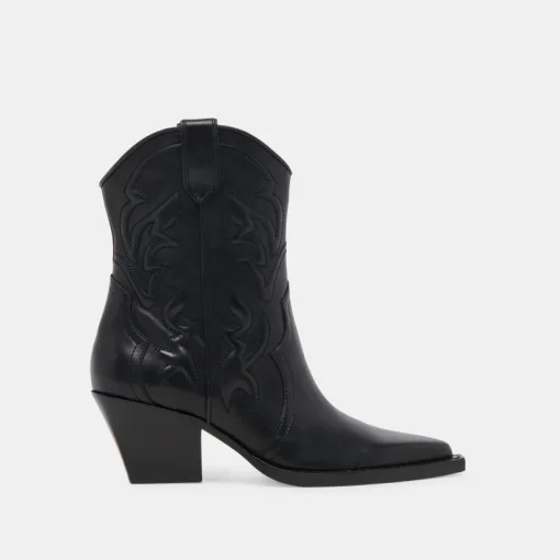 RIMONA WIDE CALF BOOTIES BLACK LEATHER