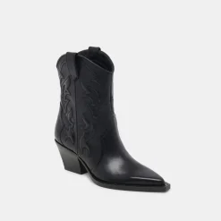 RIMONA WIDE CALF BOOTIES BLACK LEATHER