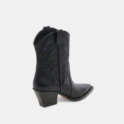 RIMONA WIDE CALF BOOTIES BLACK LEATHER