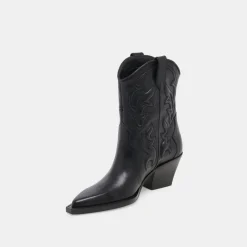RIMONA WIDE CALF BOOTIES BLACK LEATHER