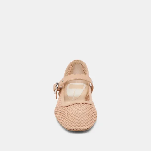 RODNI MESH BALLET FLATS LIGHT TAN WOVEN MESH