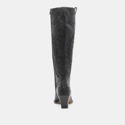 RYATT EXTRA WIDE CALF BOOTS BLACK LEATHER