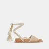 SALACY SANDALS WHITE NATURAL RAFFIA
