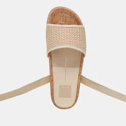 SALACY SANDALS WHITE NATURAL RAFFIA