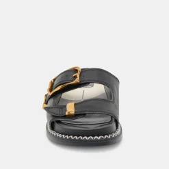 SEVANA SANDALS BLACK LEATHER