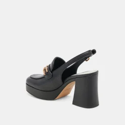 SIRUS HEELS BLACK LEATHER