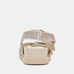 STARLA PRIDE SANDALS WHITE MULTI RAFFIA