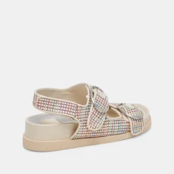 STARLA PRIDE SANDALS WHITE MULTI RAFFIA
